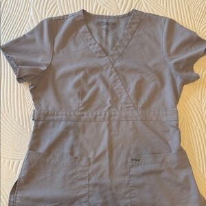 Grey's Anatomy Slate V-Neck Scrub Top